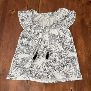 Soma Black and White Floral Short Sleeved Top‎